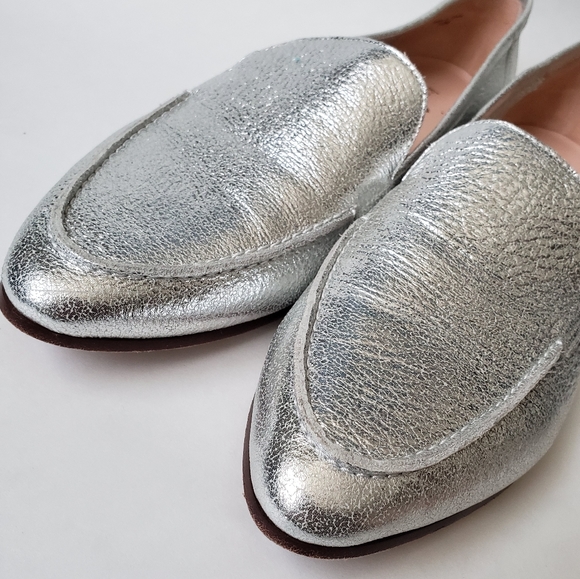 Kate Spade NY Crackled Metallic Nappa Loafer Flats - Picture 6 of 8